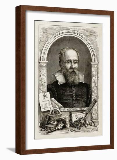 Galileo Galilei, Italian Astronomer-Science Source-Framed Giclee Print