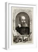 Galileo Galilei, Italian Astronomer-Science Source-Framed Giclee Print