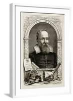 Galileo Galilei, Italian Astronomer-Science Source-Framed Giclee Print