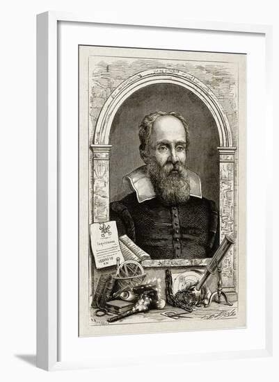 Galileo Galilei, Italian Astronomer-Science Source-Framed Giclee Print