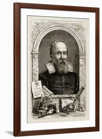 Galileo Galilei, Italian Astronomer-Science Source-Framed Giclee Print