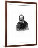 Galileo Galilei, Italian Physicist, Astronomer, and Philosopher-null-Framed Giclee Print