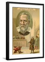 Galileo Galilei, Italian Physicist, Mathematician and Astronomer-null-Framed Giclee Print