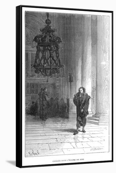 Galileo Observing the Swaying of the Chandelier in Pisa Cathedral, C1584-null-Framed Stretched Canvas