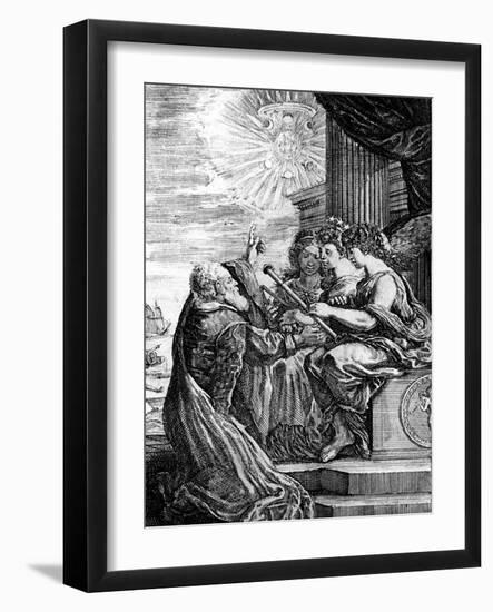 Galileo Presenting His Telescope to the Muses, 1655-56-null-Framed Giclee Print