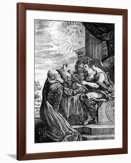 Galileo Presenting His Telescope to the Muses, 1655-56-null-Framed Giclee Print