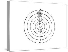 Galileo's Diagram of the Copernican System of the Universe-Galileo Galilei-Stretched Canvas