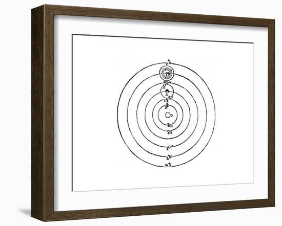 Galileo's Diagram of the Copernican System of the Universe-Galileo Galilei-Framed Giclee Print