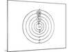 Galileo's Diagram of the Copernican System of the Universe-Galileo Galilei-Mounted Giclee Print