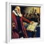 Galileo's Discovery That the Earth Revolved around the Sun Was Considered Herasy-null-Framed Giclee Print