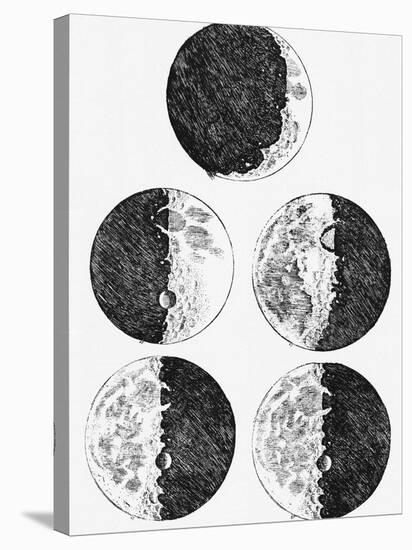 Galileo's Drawings of the Phases of the Moon-Stocktrek Images-Stretched Canvas