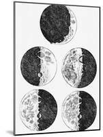 Galileo's Drawings of the Phases of the Moon-Stocktrek Images-Mounted Photographic Print