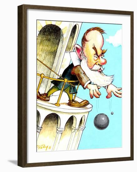 Galileo's Falling Bodies Experiment-Gary Brown-Framed Photographic Print