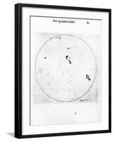 Galileo's Observation of Sunspots, 1613-Galileo Galilei-Framed Giclee Print