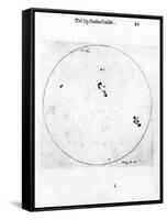 Galileo's Observation of Sunspots, 1613-Galileo Galilei-Framed Stretched Canvas