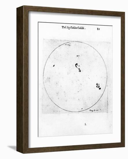 Galileo's Observation of Sunspots, 1613-Galileo Galilei-Framed Giclee Print