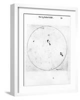 Galileo's Observation of Sunspots, 1613-Galileo Galilei-Framed Giclee Print