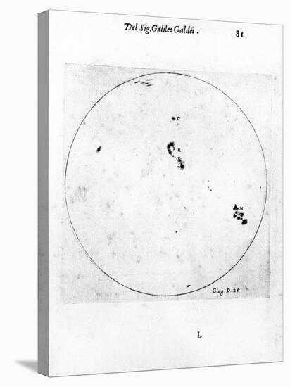 Galileo's Observation of Sunspots, 1613-Galileo Galilei-Stretched Canvas