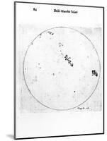 Galileo's Observation of Sunspots, 1613-Galileo Galilei-Mounted Giclee Print