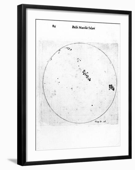 Galileo's Observation of Sunspots, 1613-Galileo Galilei-Framed Giclee Print