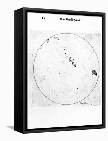 Galileo's Observation of Sunspots, 1613-Galileo Galilei-Framed Stretched Canvas