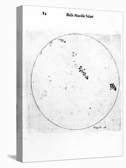 Galileo's Observation of Sunspots, 1613-Galileo Galilei-Stretched Canvas