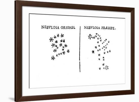 Galileo's Observation of the Star Cluster in Orion and of the Praesepe Cluster, 1610-null-Framed Giclee Print