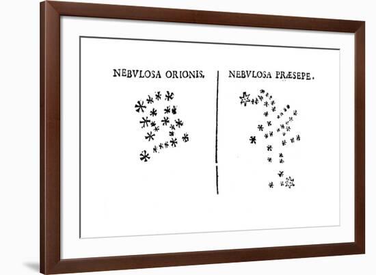 Galileo's Observation of the Star Cluster in Orion and of the Praesepe Cluster, 1610-null-Framed Giclee Print