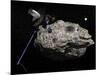 Galileo Spacecraft Discovering Asteroid 243 Ida and its Moon, Dactyl-null-Mounted Art Print