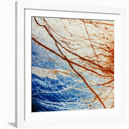 Galileo Spacecraft Image of Europa's Surface-null-Framed Photographic Print