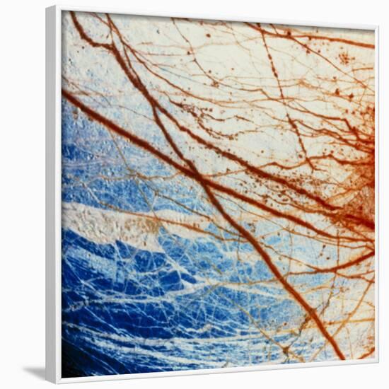 Galileo Spacecraft Image of Europa's Surface-null-Framed Photographic Print