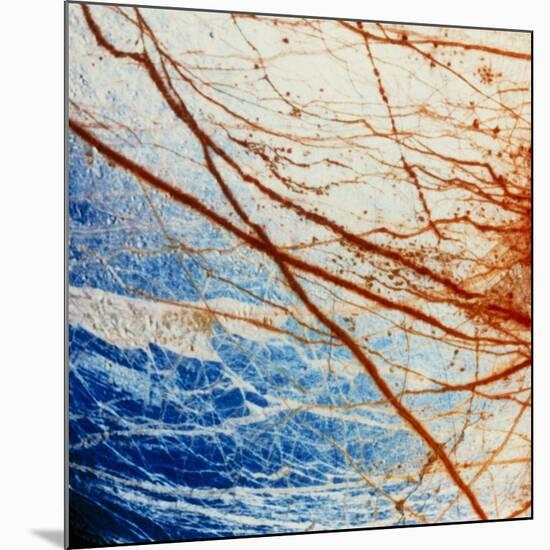 Galileo Spacecraft Image of Europa's Surface-null-Mounted Photographic Print