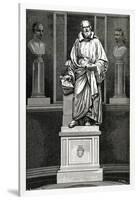Galileo, Statue, Figuier-null-Framed Art Print