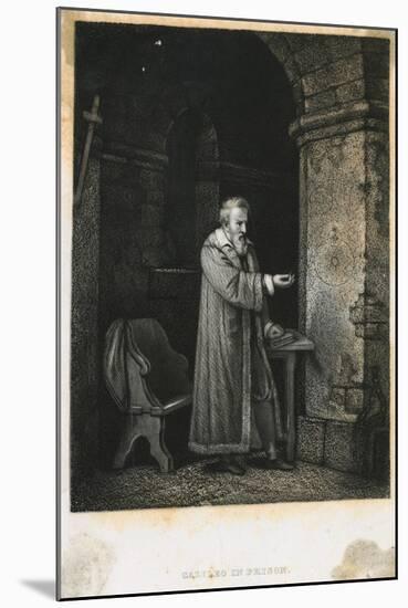 Galileo Studying Specimen-null-Mounted Giclee Print