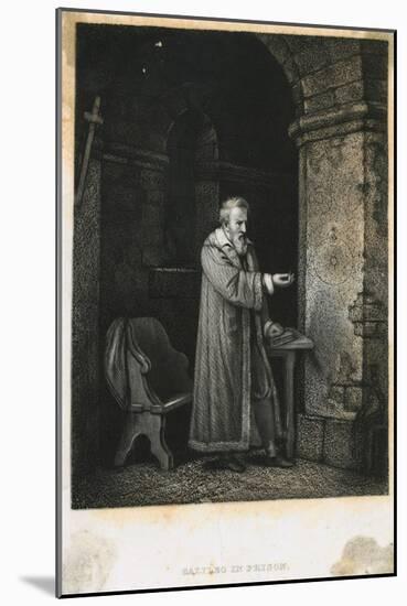 Galileo Studying Specimen-null-Mounted Giclee Print