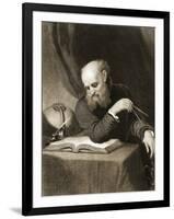 Galileo with Compass and Diagrams, C.1880-null-Framed Giclee Print