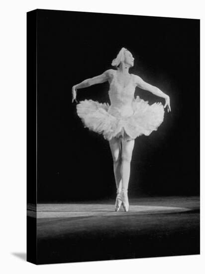 Galina Wanova Dancing "The Dying Swan"-null-Stretched Canvas