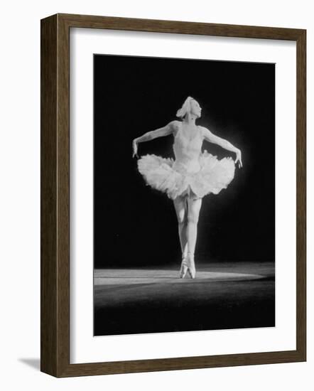 Galina Wanova Dancing "The Dying Swan"-null-Framed Photographic Print