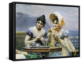 Gallant Conversation, 1894-Bartolomeo Giuliano-Framed Stretched Canvas