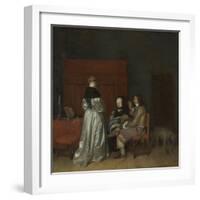 Gallant Conversation, known as ‘The Paternal Admonition’, C.1654-Gerard ter Borch-Framed Giclee Print