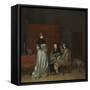 Gallant Conversation, known as the Paternal Admonition-Gerard ter Borch II-Framed Stretched Canvas