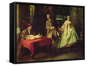 Gallant Hour-Nicolas Lancret-Framed Stretched Canvas