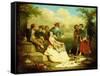 Gallant Party-Auguste Theodule Ribot-Framed Stretched Canvas