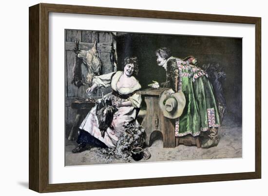 Gallant Remarks, 1893-Ferdinand Roybet-Framed Giclee Print