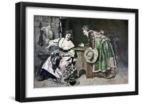 Gallant Remarks, 1893-Ferdinand Roybet-Framed Giclee Print