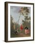 Gallant Scene in Park, 1760-Norbert Joseph Carl Grund-Framed Giclee Print