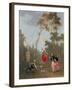 Gallant Scene in Park, 1760-Norbert Joseph Carl Grund-Framed Giclee Print