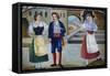 Gallant Scene with Costumed Characters-null-Framed Stretched Canvas