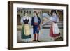 Gallant Scene with Costumed Characters-null-Framed Giclee Print