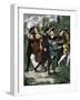 Gallant Scenes of the Renaissance. Couples Dancing in England in the 16Th Century. 19Th Century Eng-null-Framed Giclee Print